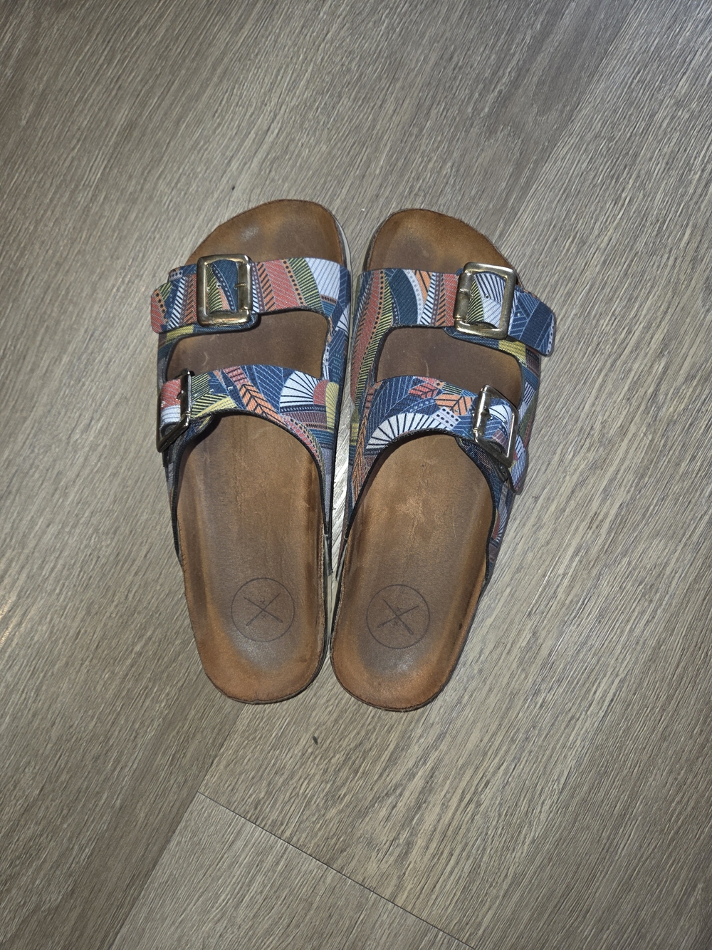 Inkkas Cyprus Double Buckle Slide Sandals - Patterned